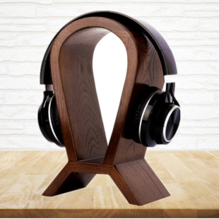 Abothline Headphone Stand Solid Wood Walnut Headphone Stand Bluetooth Computer Accessories Wooden Headphone Stand