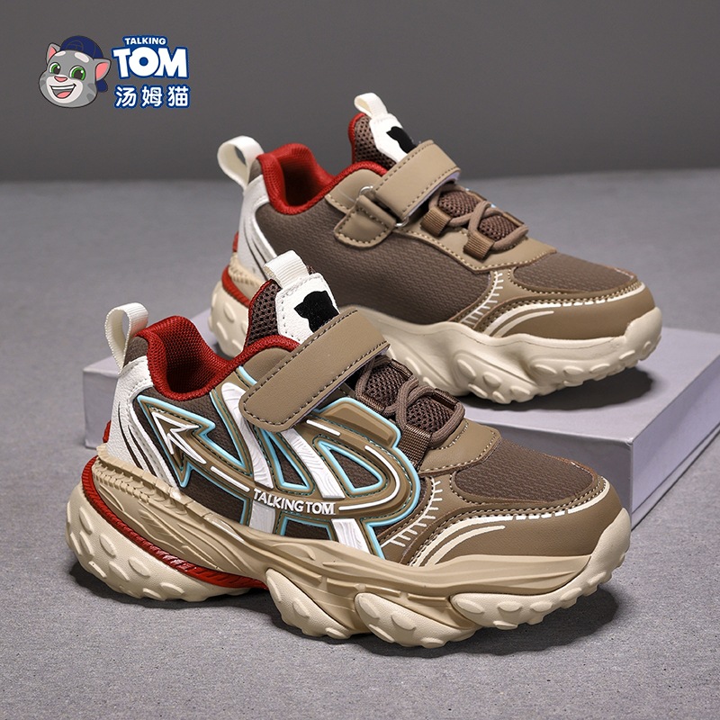 Tom Cat Boys Calzado deportivo Primavera y otoño Nuevo estilo Malla Transpirable Niños de mediana edad Suela suave Zapatos para correr antideslizantes para niños
