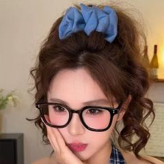 女性の髪のボリュームを増やすための甘くてクールなブルーのプリーツクリップ、バブルヘアクリップ、ふわふわした顔を増やすヘアクリップ