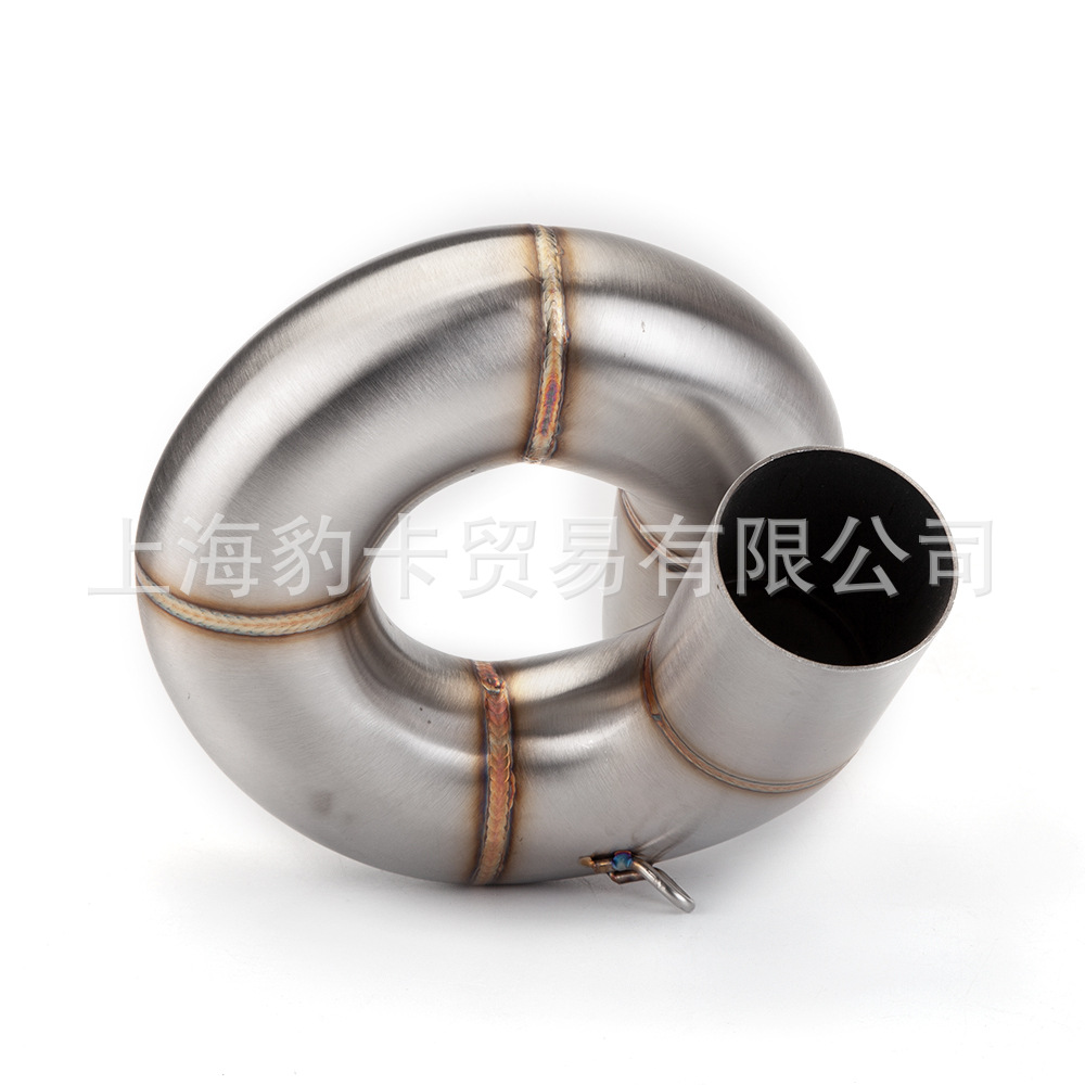 Motorcycle exhaust pipe ZX6R stainless steel swing middle barrel tail section 09-20 51mm caliber applicable
