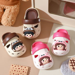 EVA Children's Slippers Boys and Girls Summer Indoor Cartoon Shoes Home Cute Non-slip Small and Medium-sized Children's Hole Shoes