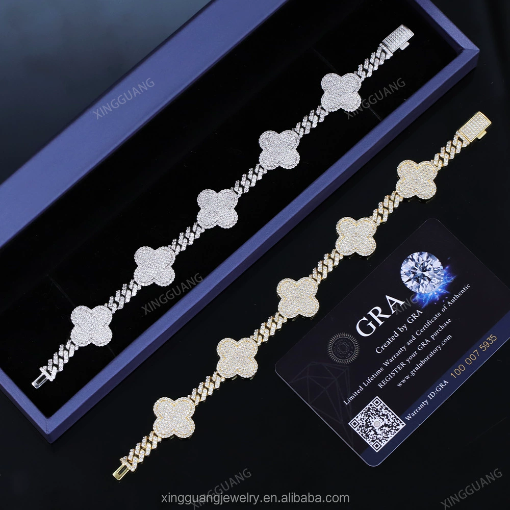 Европейская и американская трансграничная хип-хоп коробка пряжка с четырьмя листьями