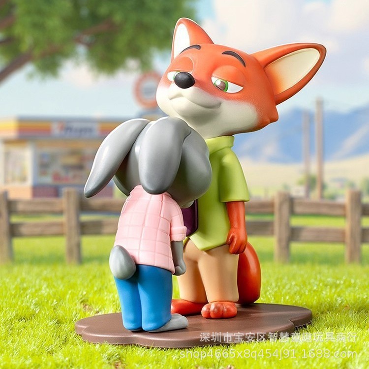 Caricatura nueva ciudad de animales locos lindos Judy llaveros bolsos de pareja colgantes al por mayor