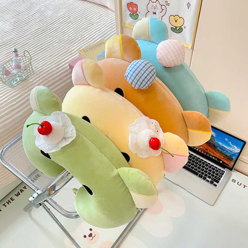 Algodón de memoria encantador en forma de U almohada multi-tipo elástico lento almohada de cuello almohada de siesta de oficina viaje de negocios almohada cubierta de almohada