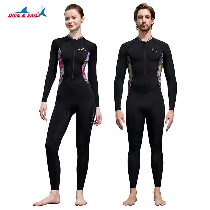 Summer Diving Suit Men's Long Sleeve Trousers Sun-proof Quick-drying Snorkeling Suit Women's Swimming Surf Jellyfish Suit with Chest Pad