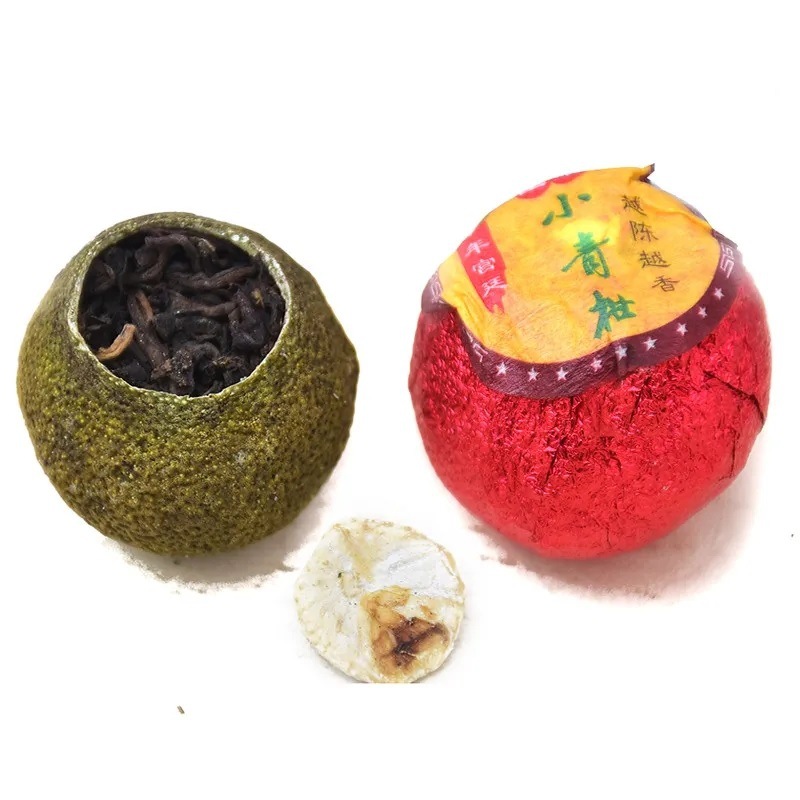 New Xinhui Green Peel Small Green Tangerine Pu-erh Tea Aged Imperial Pu-erh Dark Tea Tangerine Pu-erh Orange Pu-erh Wholesale Loose Bulk One Pound