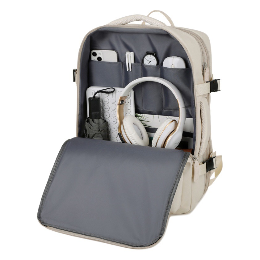 Waterproof USB rechargeable student schoolbag outdoor travel laptop bag large capacity expansion backpack