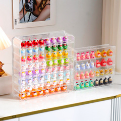 かわいい萌え粒展示箱百人団小盲箱萌え粒収納箱透明楽公仔置物積み木展示棚