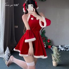 Xianyi Bride's Dress Cute Princess Christmas Dress Female Anchor Christmas Dress Pure Desire Suit Women's S26