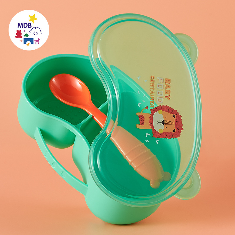 다채로운 보완 식품 그릇-녹색 사자