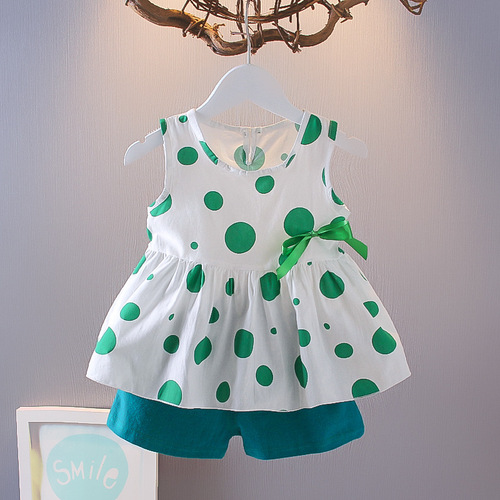 Girls Summer Clothes  New Style 2 Fashionable Baby Girl 3 Dress Set 4 Summer Two-piece Set Children's Clothes 5 Years Old Clothes