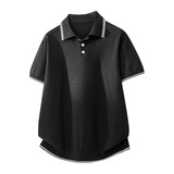 ZF8105-3D韩版翻领针织OLO衫老钱风夏季通勤时尚短袖T恤休闲，男装针织衫/毛衣，星座614