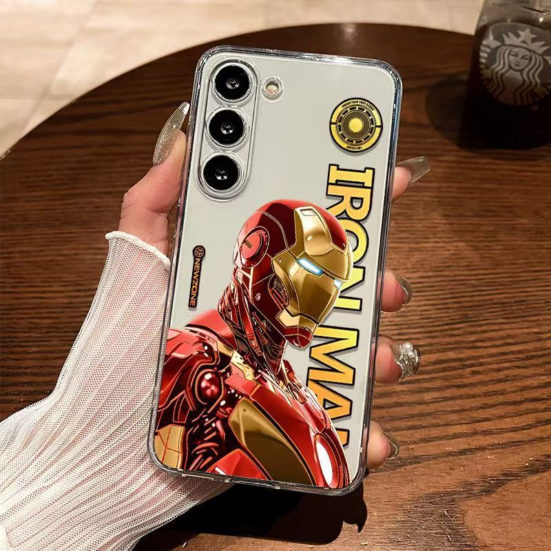 Suitable for Samsung A15/A55 Anime Iron Man S24Ultra/S23Fe Mobile Phone Case S22 Transparent A24/A23