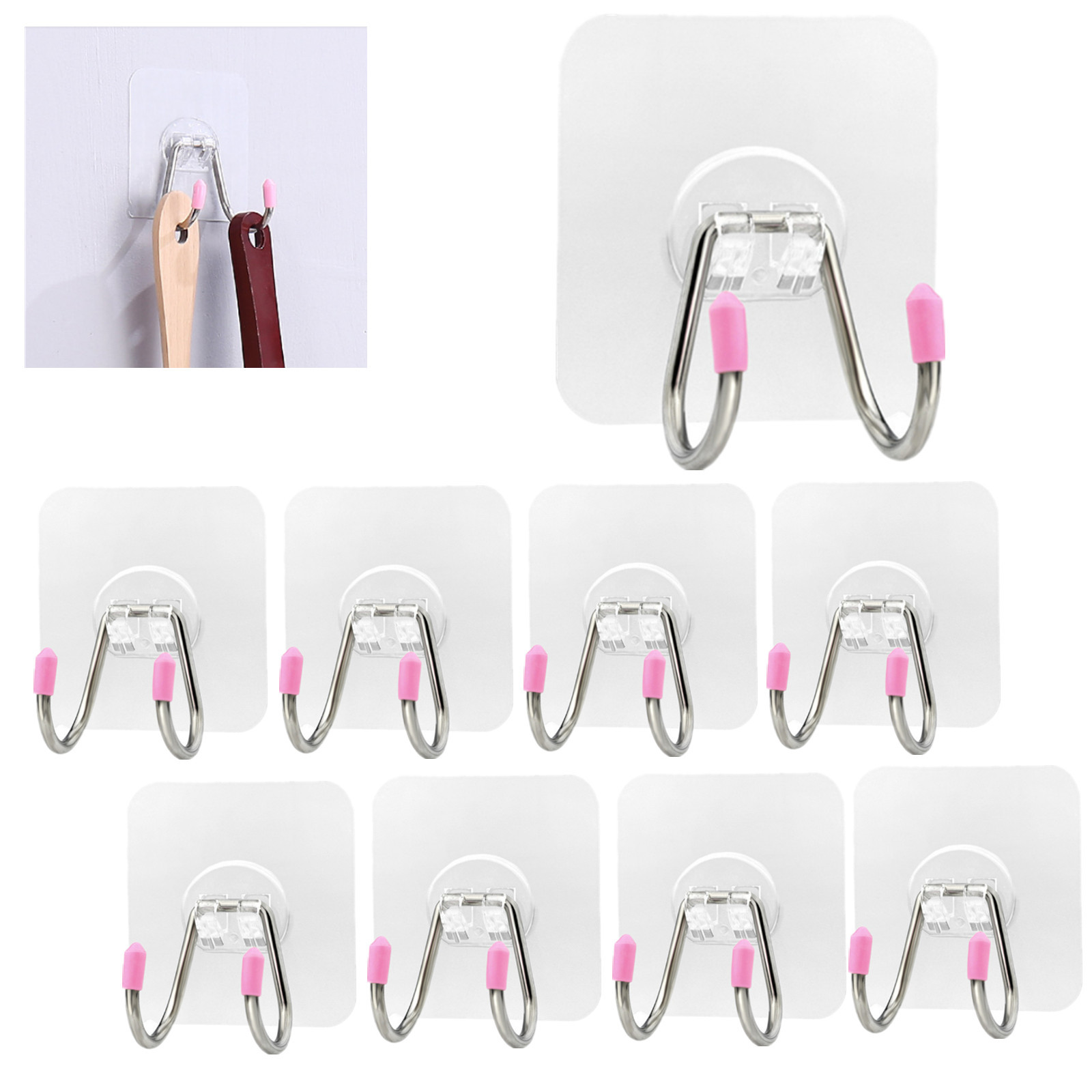 Self Adhesive Wall Hooks Dual Head