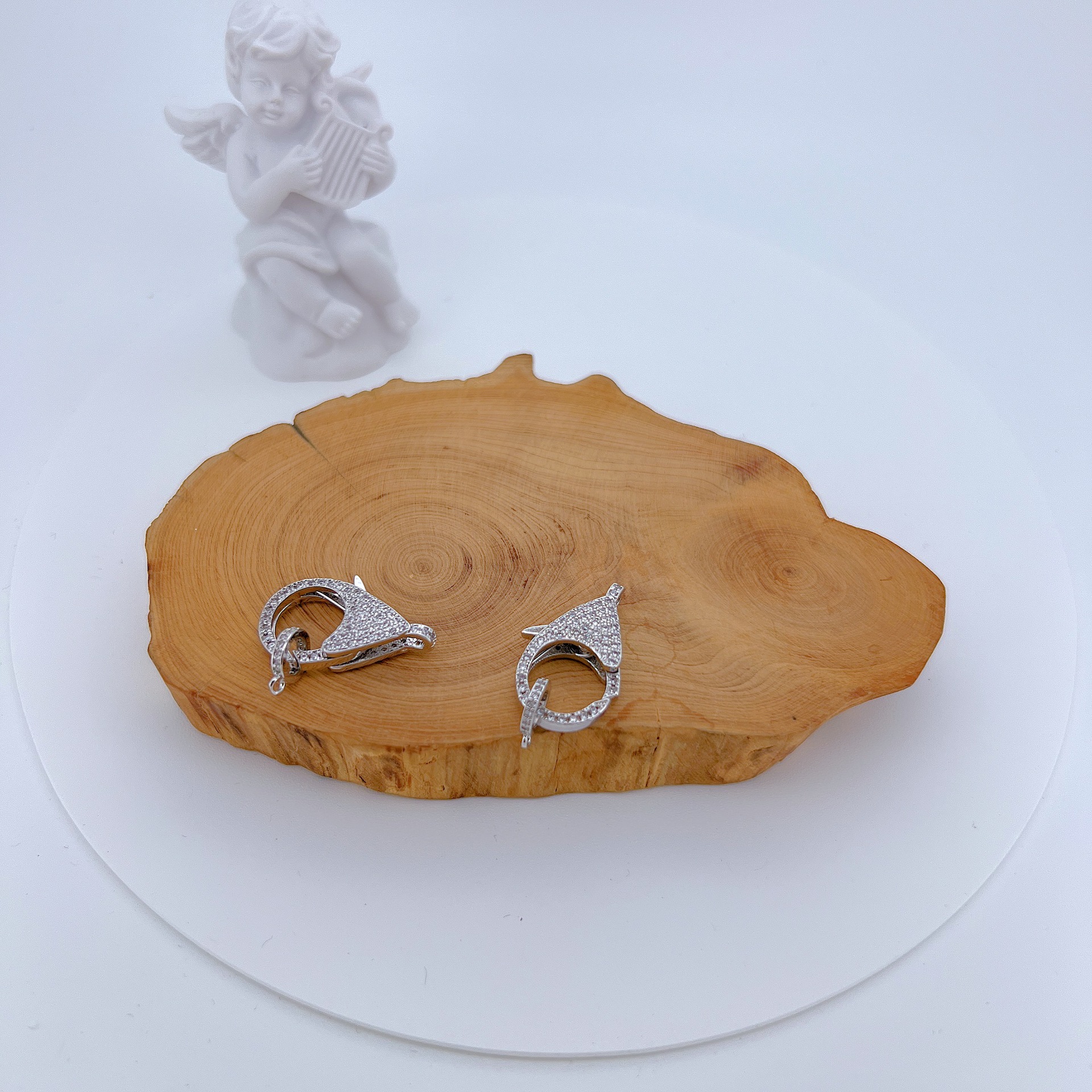 DIY Jewelry Accessories Classification 1 Piece 15*27MM Copper Zircon Geometric Lobster Clasp Jewelry Accessories