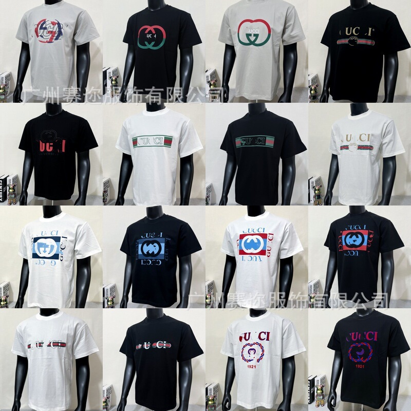 High-Weight Fabric Gujia G-Lu Di Jia Ba Jia T-Shirt, Summer Loose-Fit Printed Round-Neck Short-Sleeve Unisex Style, Wholesale High-Weight Fabric Gujia G-Lu Di Jia Ba Jia T-Shirt, Summer Loose-Fit Printed Round-Neck Short-Sleeve Unisex Style, Wholesale