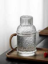 批发日式凉水壶玻璃耐高温冷水壶套装家用大容量茶壶复古凉开水杯