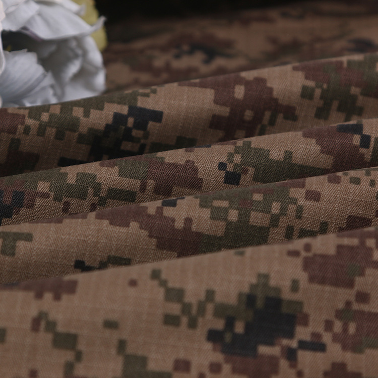 Nueva llegada tela de ropa impresa activa 100% algodón chaqueta tela de camuflaje