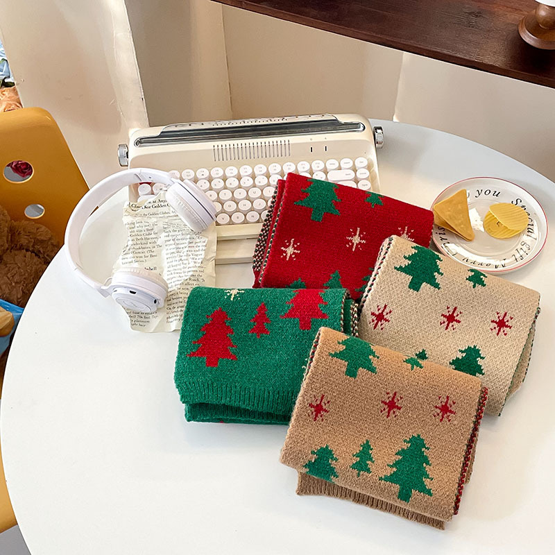 Cadeau de Noël Écharpe pour enfants Écharpe coupe-vent épaisse et chaude pour bébé garçon et fille_voghion.com