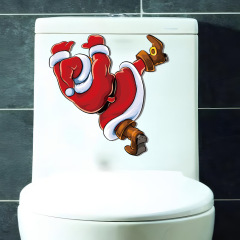 アマゾンのクリスマスはトイレの装飾が壁にくっついてPVC浴室の国境を越えたメーカーのトイレに対外貿易を貼っているのがおかしい