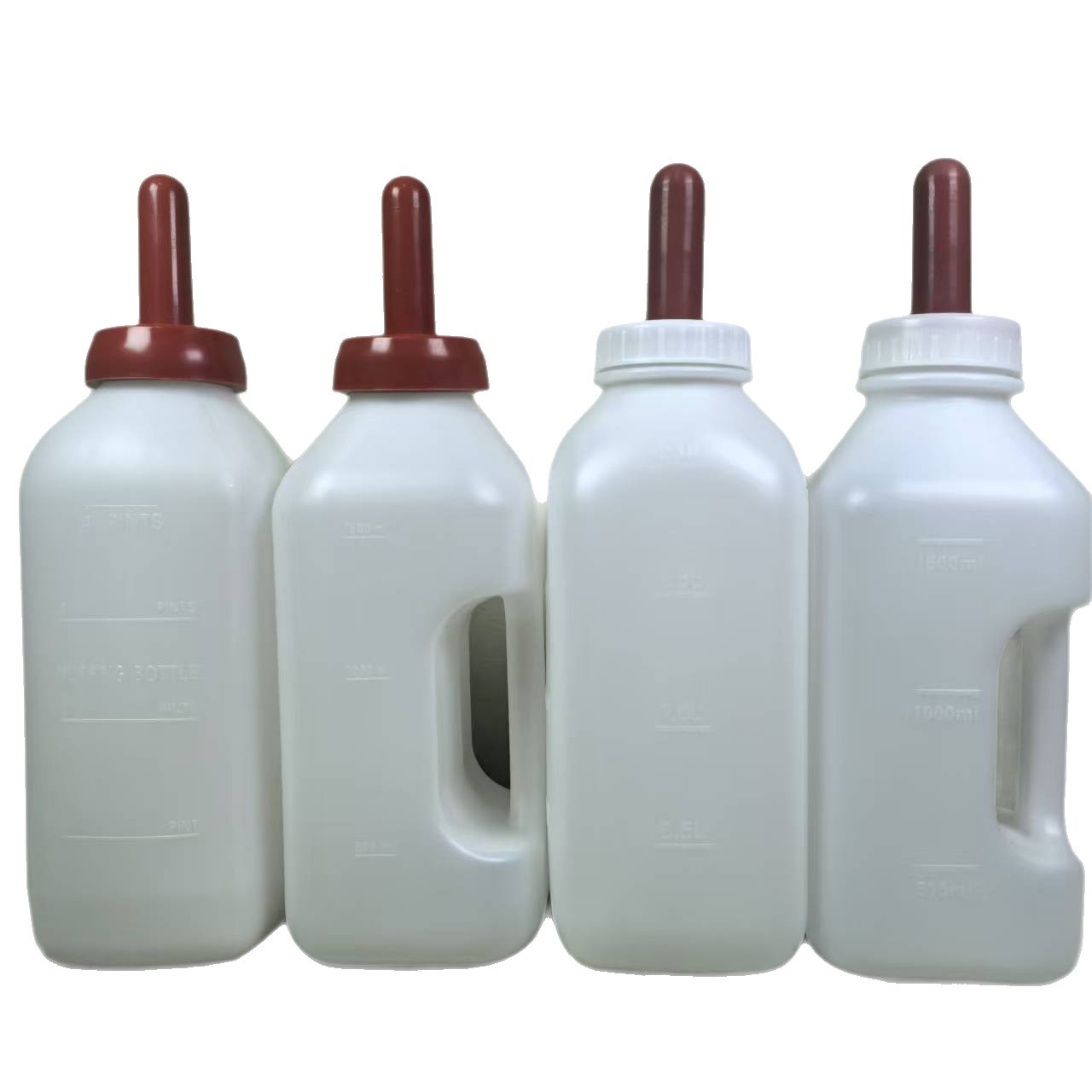 Botella de ternera de 2 litros para animales tipo exportación Botella de leche de vaca con chupete de vaca Botella de ternera engrosada Botella de animal
