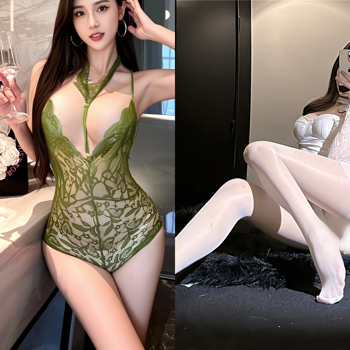 녹색 + 흰색 열기