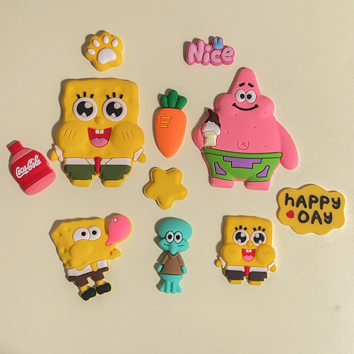 Large Paixing Spongebob Soft Rubber DIY Handmade Refrigerator Sticker iPad Case Cosmetic Case