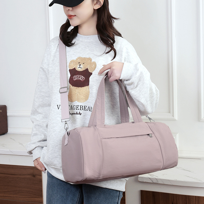 Bolsa de viaje de corta distancia de gran capacidad, bolsa de fitness de natación deportiva para mujeres, bolsa de equipaje de almacenamiento portátil de varios compartimentos para viajes de negocios