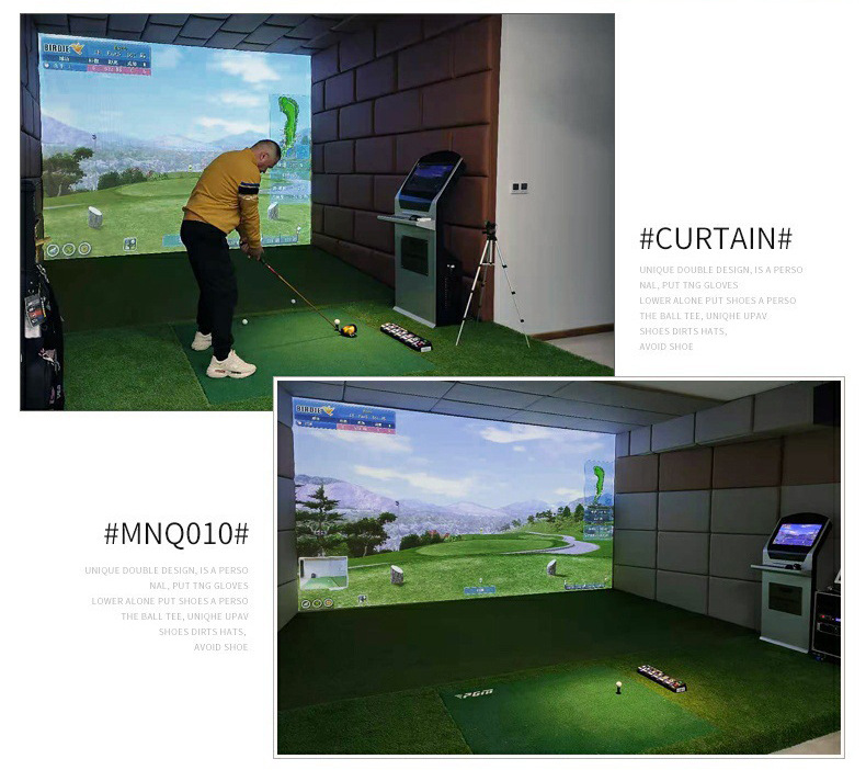 Màn chơi golf mô phỏng trong nhà PGM vải nylon chịu lực — Màn chơi gôn một lớp MNQ003 (giá vuông/㎡), MNQ010 [Nâng cấp rèm giảm âm] Rèm chơi gôn hai lớp (giá vuông/㎡) chi tiết 9