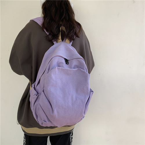 School bag female ins style retro forest canvas backpack Japanese style Harajuku high school college student simple versatile backpack