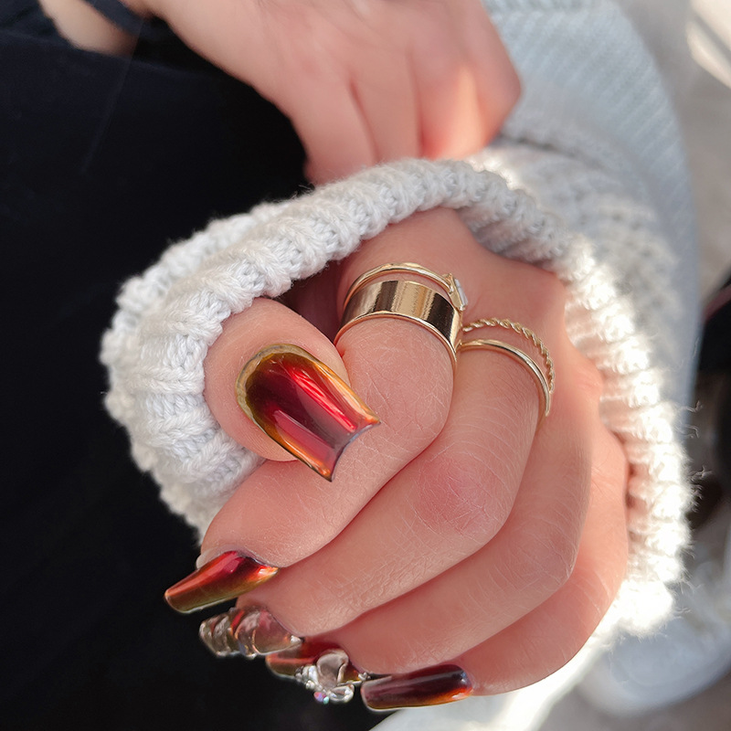 BOKO新品变色龙美甲魔镜粉黑洞系列指甲粉黑红金变幻色原材料0.2g