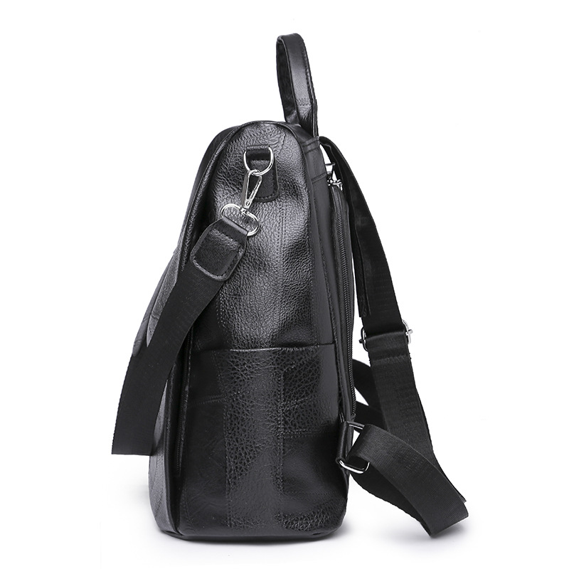 Mochila antirrobo de comercio exterior para mujer 2022 nueva mochila de viaje de doble uso al aire libre de gran capacidad de cuero suave casual al por mayor de moda