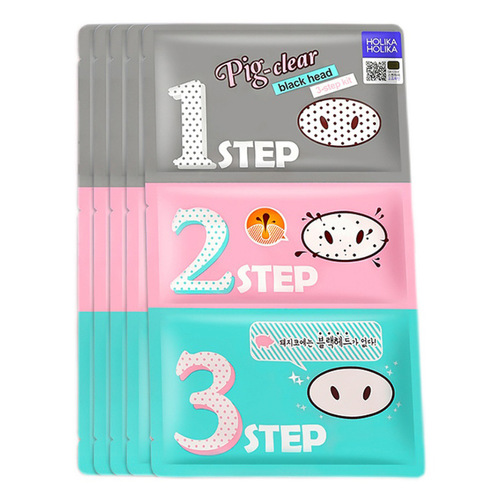 South Korea imported HOLIKA Nose Patch Acne Set Trilogy Blackhead Remover Pig Nose Patch