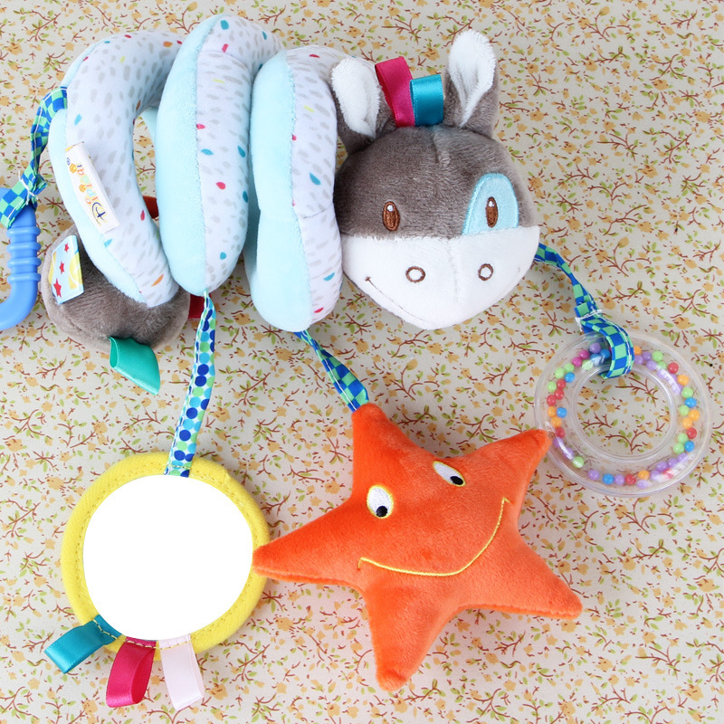 Aipinqi bebé elefante cama bobinado colgante infantil animal cama bobinado con campana espejo coche bobinado juguete