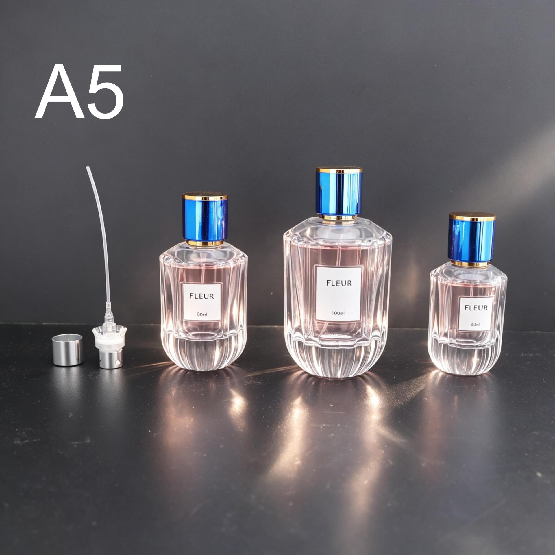 Botella de perfume de vidrio 30 - 50 - 100ml 15 bayonet fina spray perfume etiqueta transparente personalizada en el sitio image 11