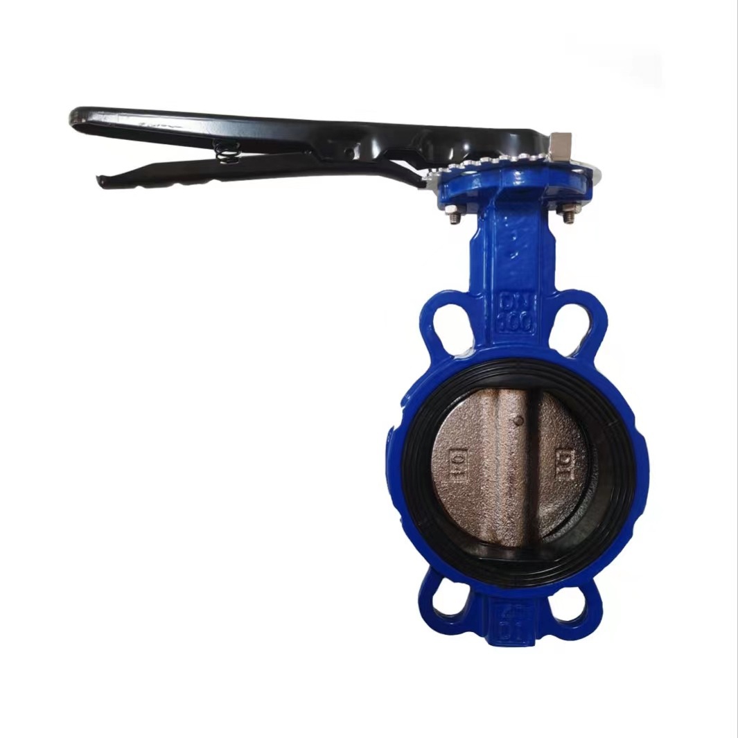 手柄对夹蝶阀三元乙丙胶软密封给排水涡轮消防蝶阀开关