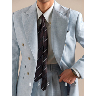 Spring Herringbone Suit Suit Lapel Collar Men's Naples Casual Business Suit