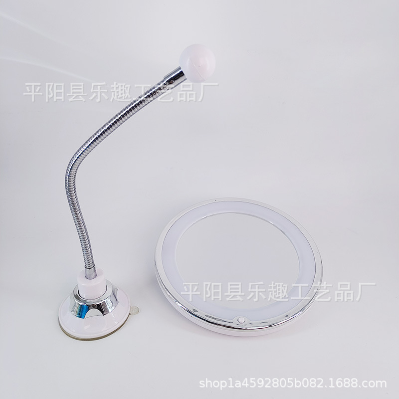 Transfronteriza 5X 10X veces de alta calidad LED Luz de relleno espejo de maquillaje espejo de belleza con luz espejo de baño con ventosa