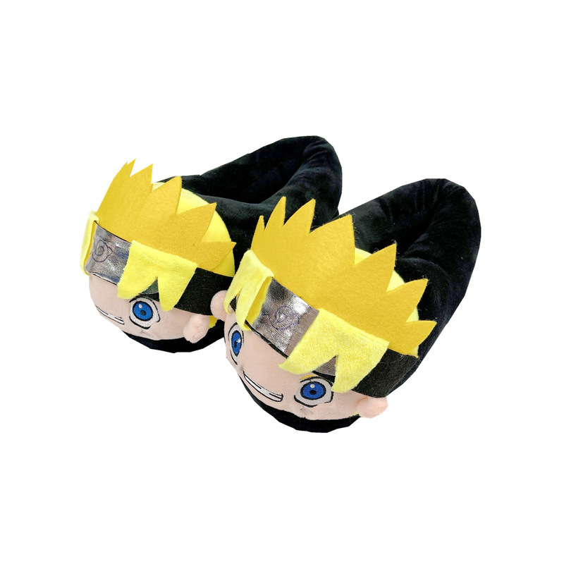 2021 Japanese Cartoon Naruto Plush Slippers Whirlpool Naruto Winter Couple Warm Home Yuezi Cotton Shoes