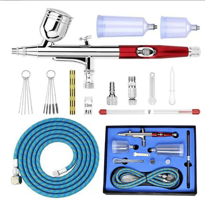 Airbrush suit Double Action Gravity Feed suit for Nail Model Painting Cake Tattoo Makeup