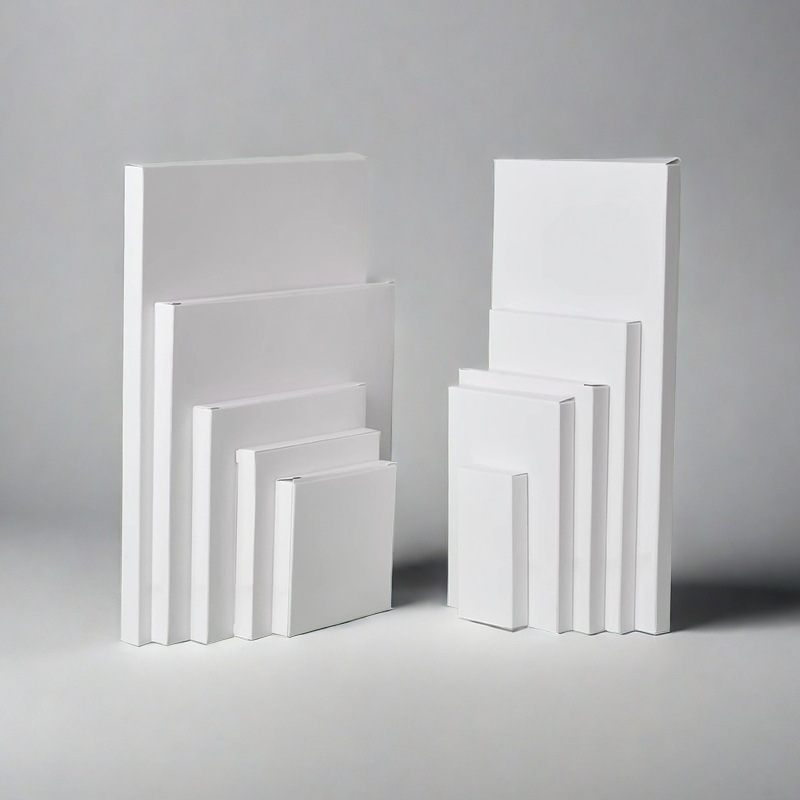 23.5-25cm punto transfronterizo pequeña caja blanca caja de cartón blanco máscara al por mayor caja de cartón blanco impresa LOGO