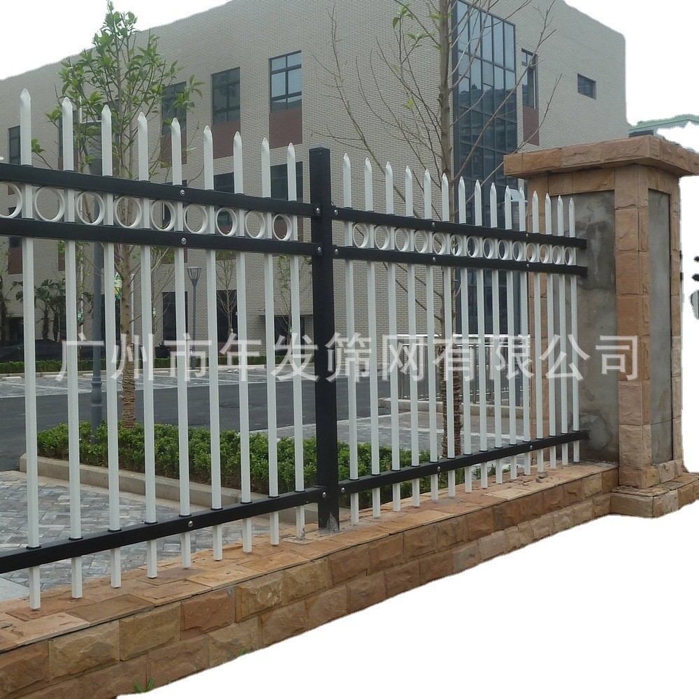 小区围墙锌钢护栏 别墅庭院围栏 美观实用 学校操场防护栏