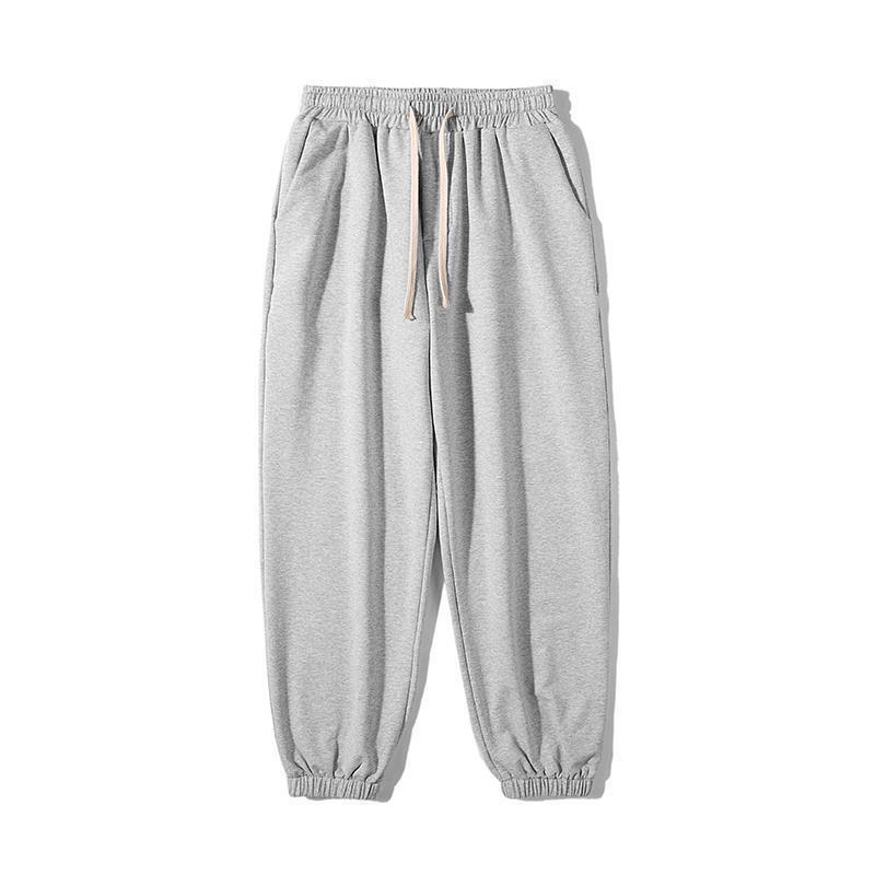 Loose-Fitting Sports Joggers with Elastic Cuffs, Versatile for Spring and Autumn, Straight-Leg Basketball Pants for Men, Casual Trendy Sweatpants
