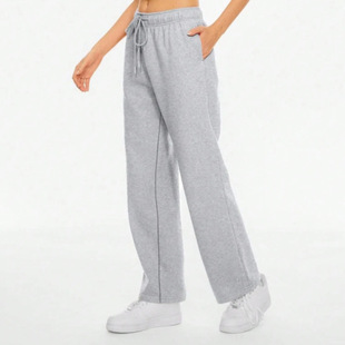 American Fashion Gray Sweatpants Spring and Summer New Straight Slim Loose Casual Slim High-Waisted Men's and Women's Sweatpants