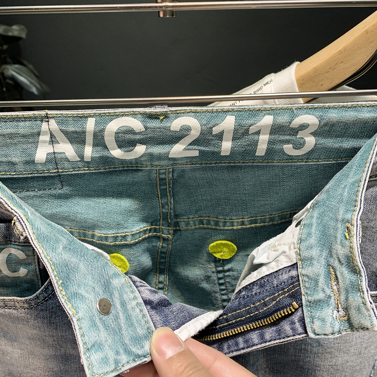 Jean délavé haut de gamme pour hommes, nouvelle marque tendance, élastique, fuselé, polyvalent, coupe ajustée, épais, printemps et automne_voghion.com