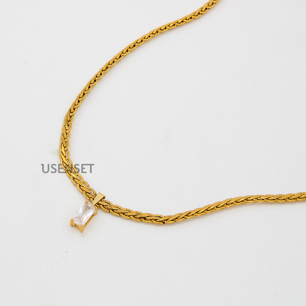 Fashion Geometric Copper Water Drop Pendant Necklace 1 Piece