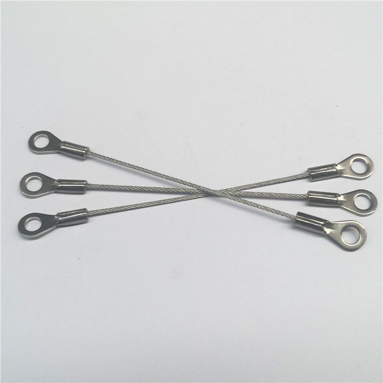 专业生产加工1-4MM钢丝绳接头端子 铁镀镍接线端子不锈钢端子压制