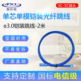 跳线单模单芯铠装光纤跳线尾纤LC-SC-FC-ST工程电信级品质