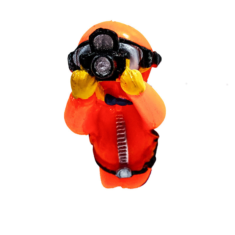 Spot al por mayor azul naranja gordo buzo acuario ornamento acuario flotante decoración de paisajismo marina hombre rana