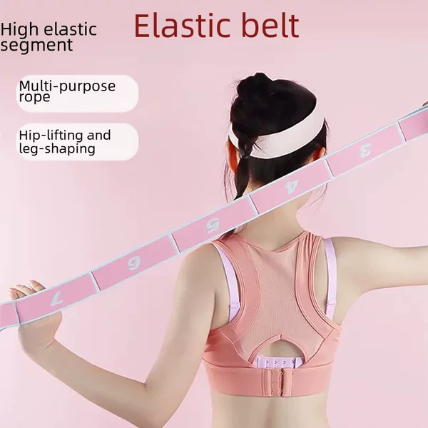 Yoga Elastic Band Open Back and Shoulder Fitness Female Resistance Training Equipment Segmented Digital Stretch Belt Tension Rope